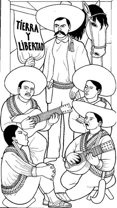 Pinto Dibujos: Dibujo de Emiliano Zapata Revolución Mexicana para ...