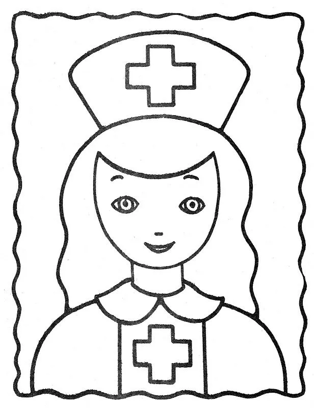 Pinto Dibujos: Dibujo de enfermera para colorear Pinto Dibujos: Dibujo de enfermera para colorear