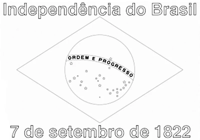 Pinto Dibujos: Dibujo de Independencia de Brasil para colorear ... Pinto Dibujos: Dibujo de Independencia de Brasil para colorear ...