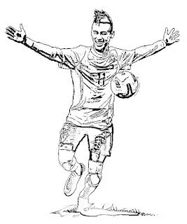 Pinto Dibujos: Dibujo de Neymar para colorear Pinto Dibujos: Dibujo de Neymar para colorear