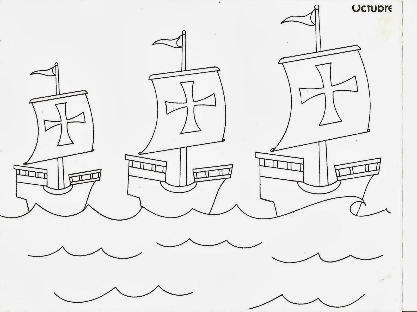 Pinto Dibujos: Dibujos de las Tres carabelas de Colon para colorear Pinto Dibujos: Dibujos de las Tres carabelas de Colon para colorear