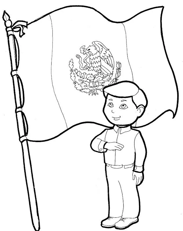 Pinto Dibujos: Dibujos para colorear de la Bandera de México