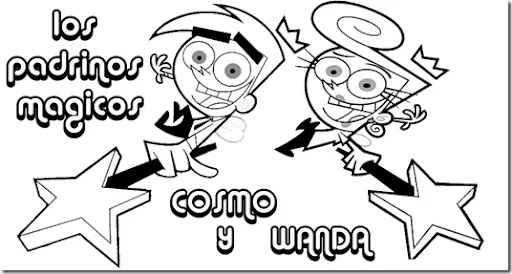 Pinto Dibujos: Dibujos para colorear de los padrinos mágicos Pinto Dibujos: Dibujos para colorear de los padrinos mágicos