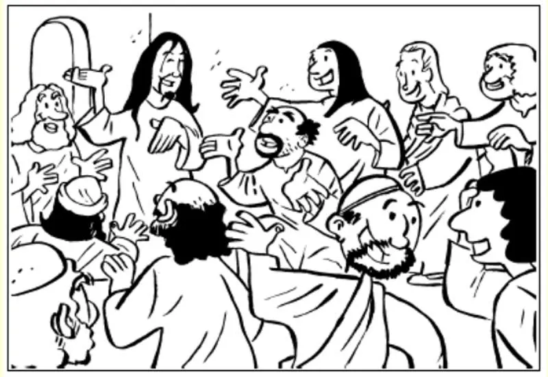 Pinto Dibujos: Primera aparición de Jesús ante sus discípulos para ... Pinto Dibujos: Primera aparición de Jesús ante sus discípulos para ...