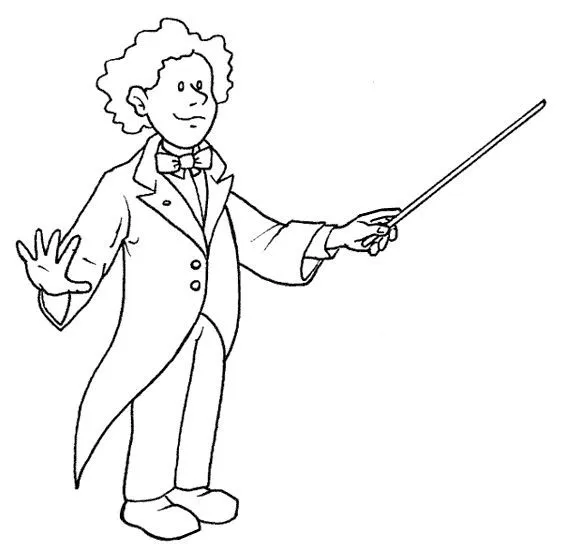 Pinto Dibujos: Director de orquesta para colorear Pinto Dibujos: Director de orquesta para colorear