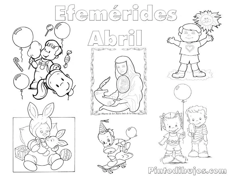 Pinto Dibujos: Efemérides Abril para colorear Pinto Dibujos: Efemérides Abril para colorear