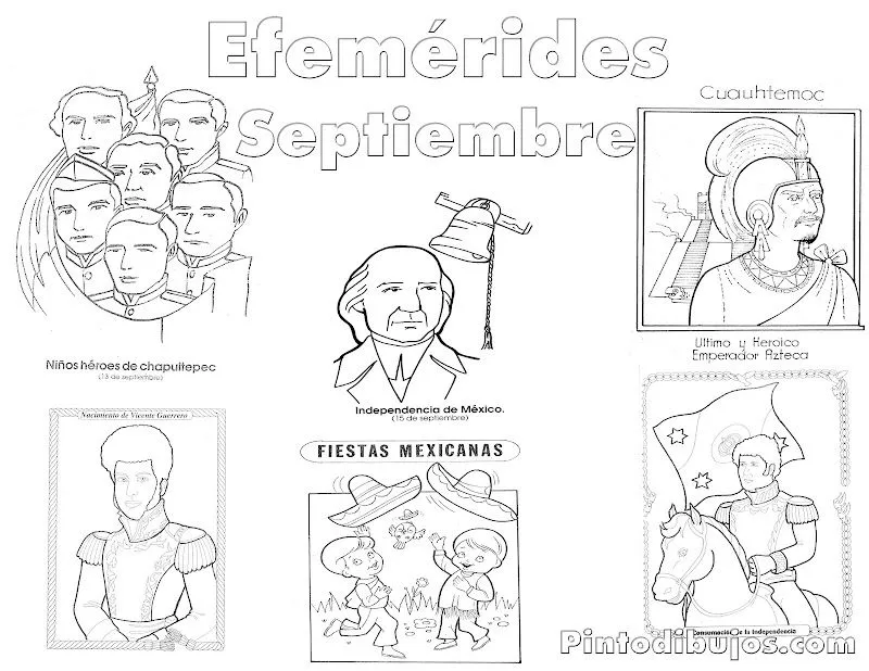 Pinto Dibujos: Efemérides Septiembre para colorear Pinto Dibujos: Efemérides Septiembre para colorear