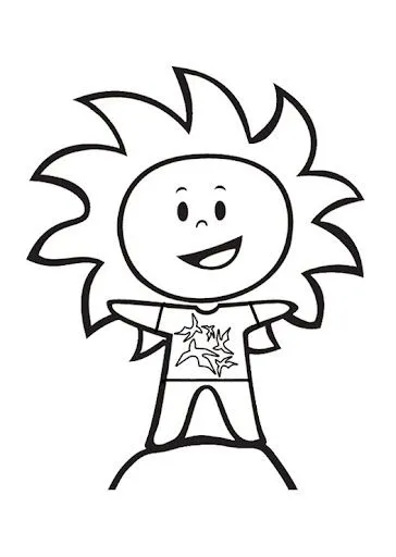 Pinto Dibujos: Sol para colorear