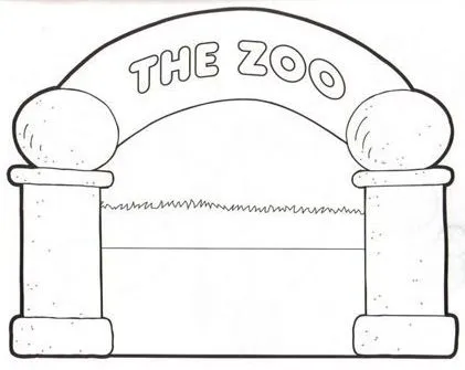 Pinto Dibujos: Entrada de zoológico para colorear