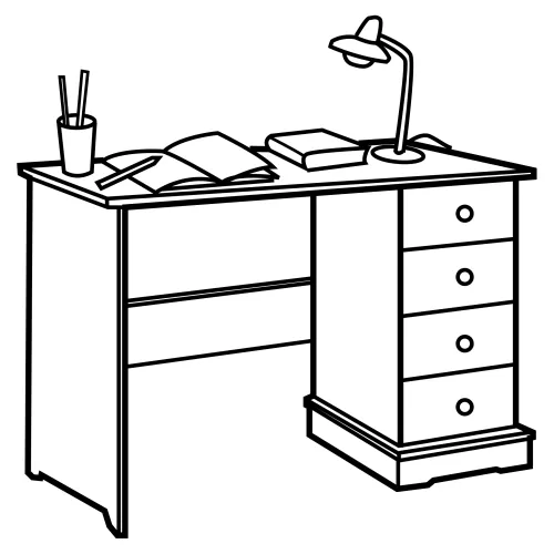 Pinto Dibujos: Escritorio de tareas para colorear Pinto Dibujos: Escritorio de tareas para colorear