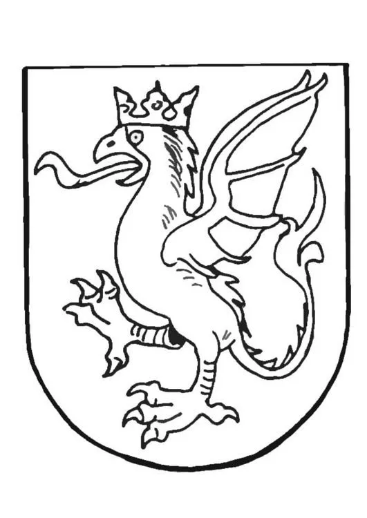 為孩子們的著色頁: Escudo edad media para colorear