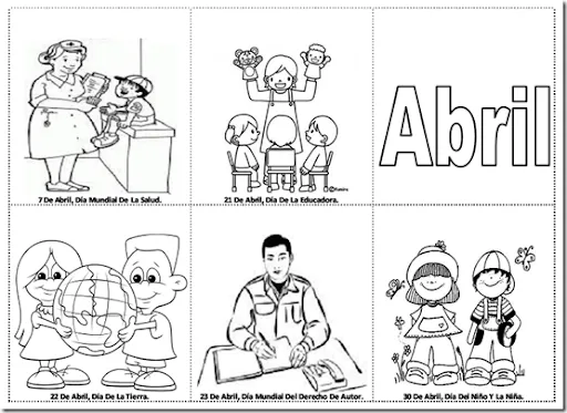 Pinto Dibujos: Fechas importantes de abril para colorear ... Pinto Dibujos: Fechas importantes de abril para colorear ...