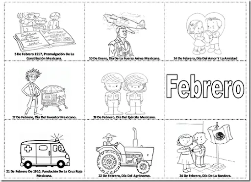 Pinto Dibujos: Fechas importantes de febrero para colorear ...