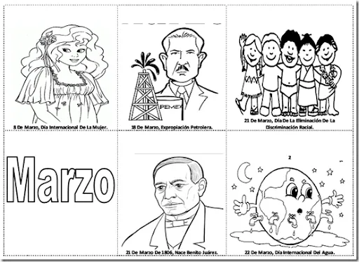 Pinto Dibujos: Fechas importantes de Marzo para colorear ...