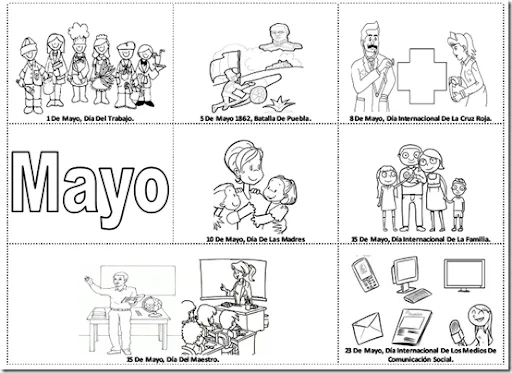 Pinto Dibujos: Fechas importantes de mayo para colorear ...