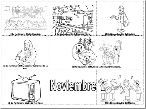 Pinto Dibujos: Fechas importantes de noviembre para colorear ...