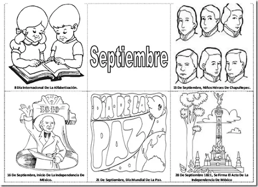 Fechas importantes de Septiembre para colorear – efemérides de ...