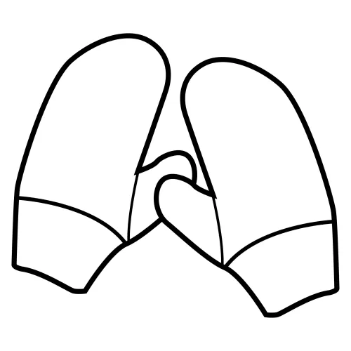 Dibujo para colorear de guantes - Imagui