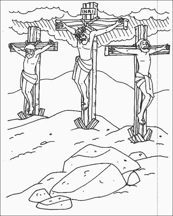 Pinto Dibujos: Jesús en la Cruz para colorear Pinto Dibujos: Jesús en la Cruz para colorear