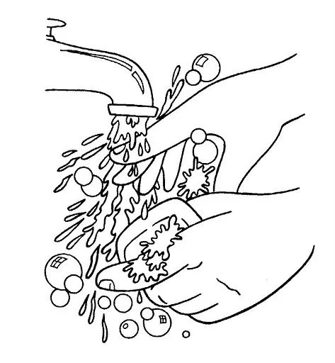 Pinto Dibujos: lavarse las manos para colorear Pinto Dibujos: lavarse las manos para colorear