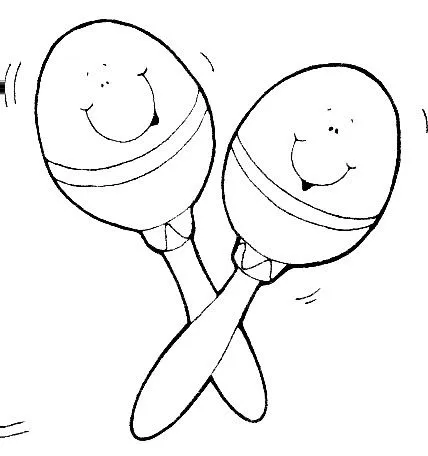Pinto Dibujos: Maracas para colorear