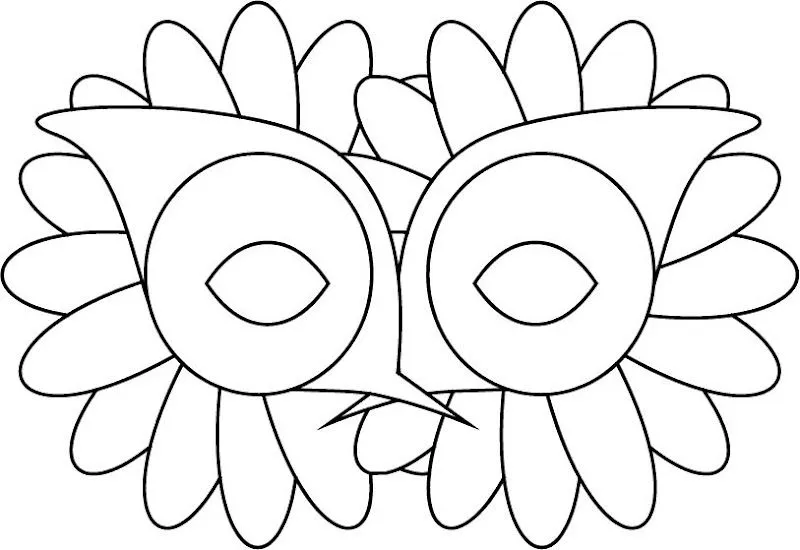 Pinto Dibujos: Máscara de flores para colorear