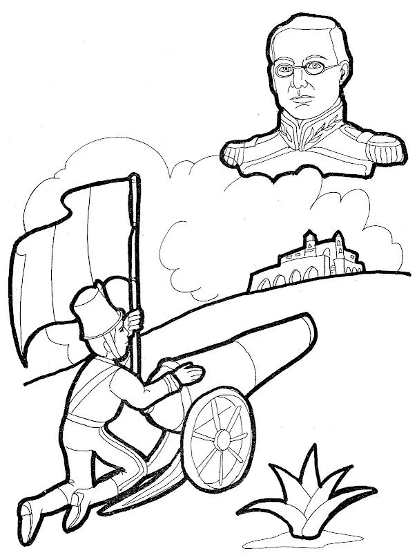 Pinto Dibujos: 5 de mayo. Batalla de Puebla para colorear Pinto Dibujos: 5 de mayo. Batalla de Puebla para colorear