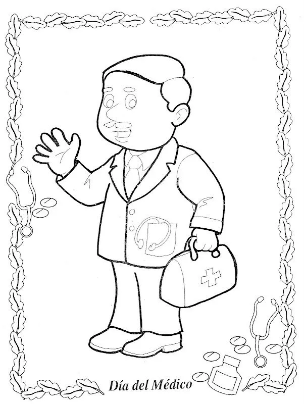 Pinto Dibujos: Día del médico para colorear Pinto Dibujos: Día del médico para colorear