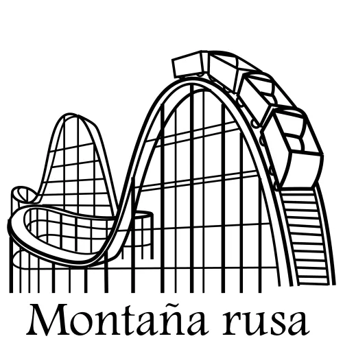 Pinto Dibujos: Montaña rusa para colorear
