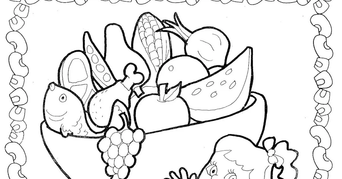 Pinto Dibujos: Día mundial de la alimentación para colorear Pinto Dibujos: Día mundial de la alimentación para colorear