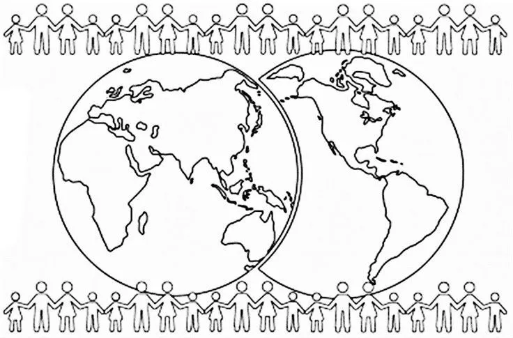 Pinto Dibujos: Día mundial de la población para colorear, pintar e ...