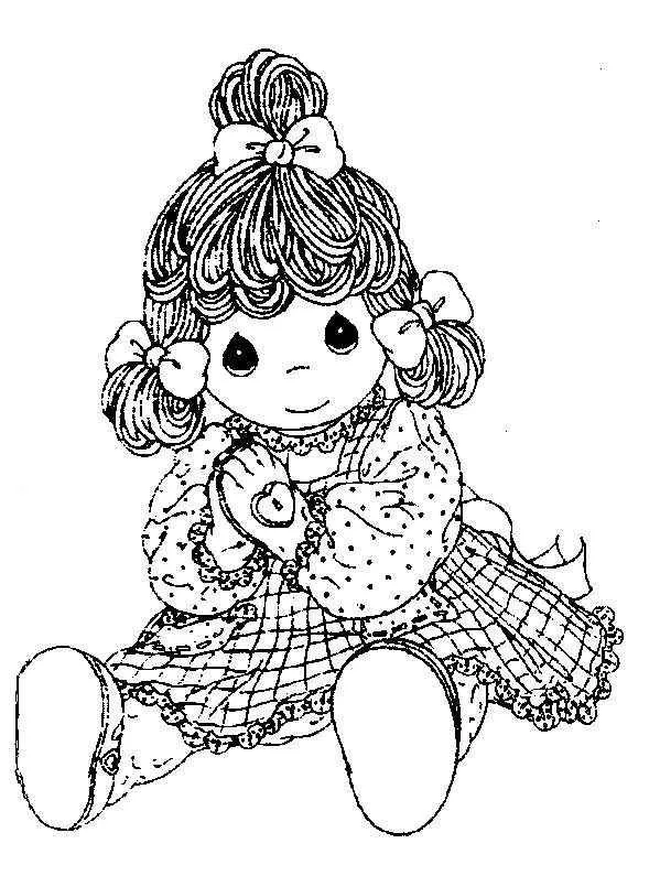 Pinto Dibujos: Muñeca de trapo precious moments para colorear ...