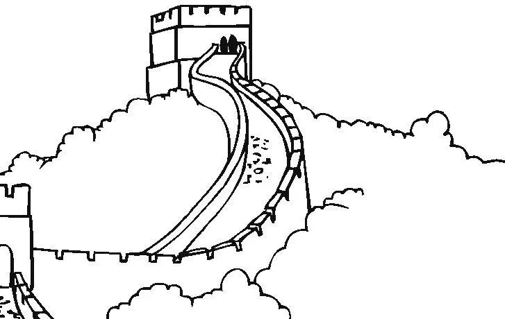 Pinto Dibujos: Gran muralla china para colorear Pinto Dibujos: Gran muralla china para colorear