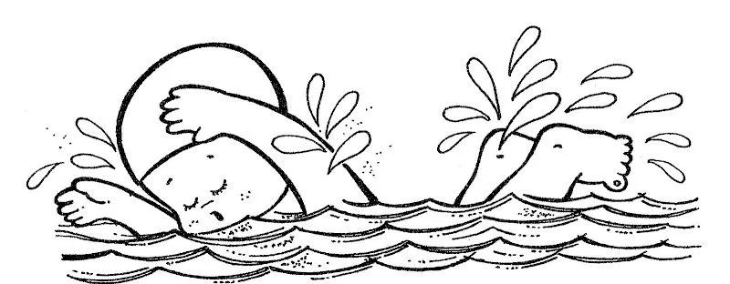 Pinto Dibujos: Natación para colorear