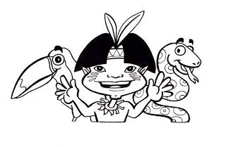 Pinto Dibujos: Niño de la selva de Perú para colorear Pinto Dibujos: Niño de la selva de Perú para colorear