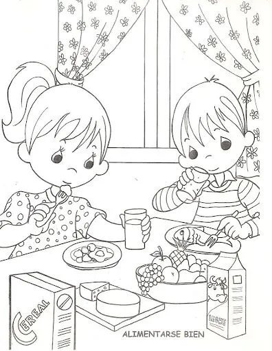 Dibujos de niños comiendo para colorear - Imagui Dibujos de niños comiendo para colorear - Imagui