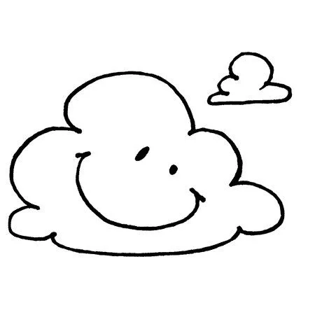 Nube animado para colorear - Imagui