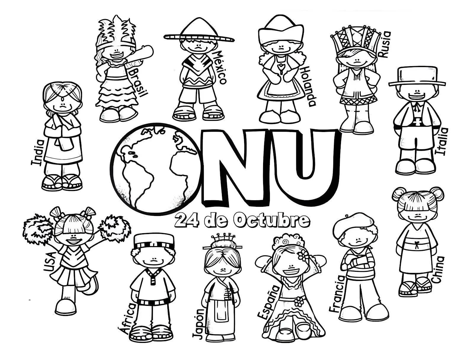 Pinto Dibujos: Dia de la ONU - Organización de las Naciones Unidas para colorear Pinto Dibujos: Dia de la ONU - Organización de las Naciones Unidas para colorear