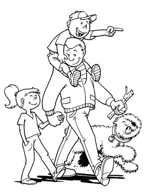 Pinto Dibujos: Papá soltero para colorear