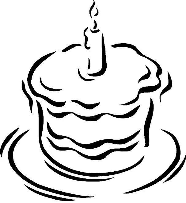 Pinto Dibujos: Pastel de cumpleaños para colorear Pinto Dibujos: Pastel de cumpleaños para colorear