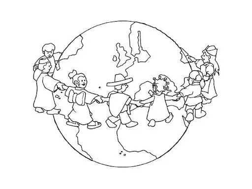 Bola del mundo para colorear - Imagui