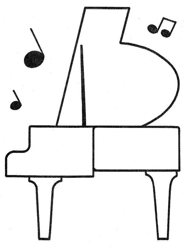 Pinto Dibujos: Piano para colorear