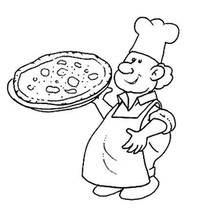 Pinto Dibujos: Pizza para colorear