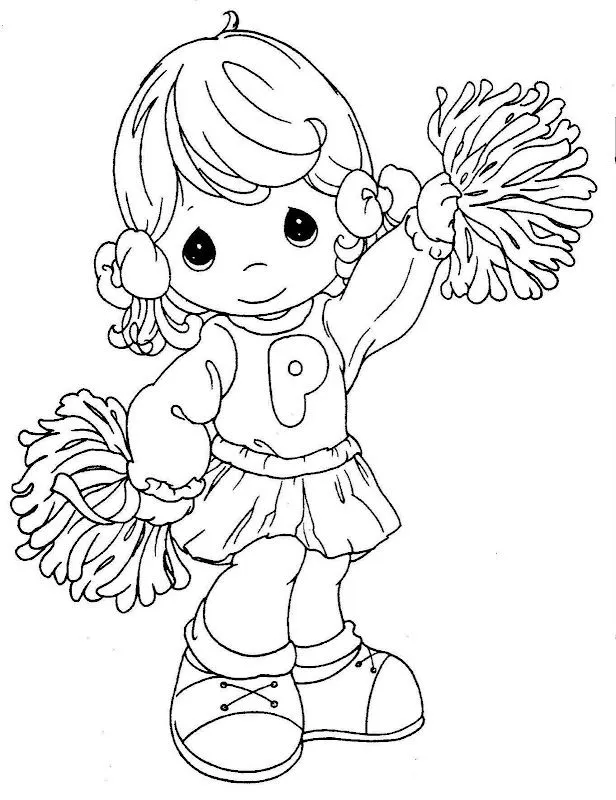 Pinto Dibujos: Porrista de los precious moments para colorear Pinto Dibujos: Porrista de los precious moments para colorear
