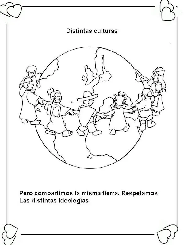 Pinto Dibujos: Respetar las culturas para colorear Pinto Dibujos: Respetar las culturas para colorear