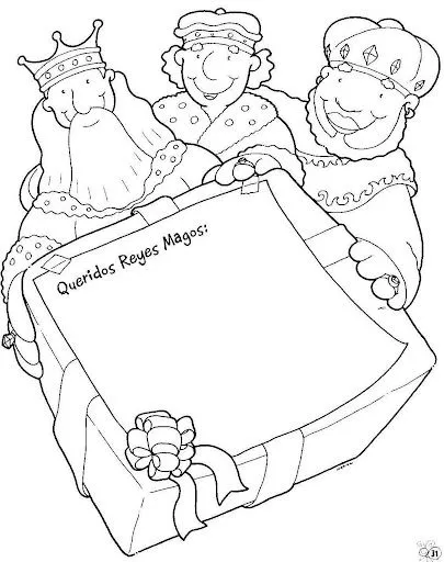Pinto Dibujos: Reyes magos para colorear