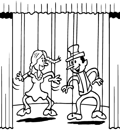 Pinto Dibujos: Teatro de títeres para colorear Pinto Dibujos: Teatro de títeres para colorear