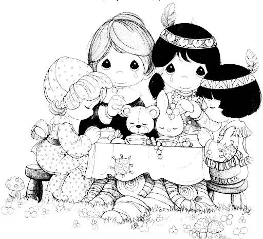 una imagen de acción de gracias de los precious moments para pintar ... una imagen de acción de gracias de los precious moments para pintar ...