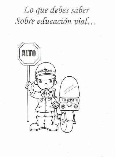 Pinto Dibujos: Transito para colorear