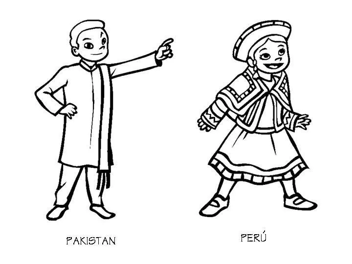 Pinto Dibujos: Vestuario de Pakistan y Perú para colorear Pinto Dibujos: Vestuario de Pakistan y Perú para colorear